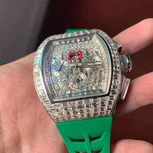Reloj de Diamantes Moissanite Clásico de Hip Hop Personalizado al por Mayor, Reloj Inteligente de Acero Inoxidable con Correa de Goma Impresionante y Cristal de Moda - Product Image 2