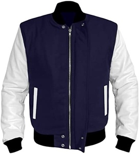 Chaqueta Universitaria con Acabado Suave en las Mangas, Cuerpo Tipo Lana y Logotipo de Parche que Agrega una Gran Personalidad para Salidas Nocturnas 2026 - Product Image 1