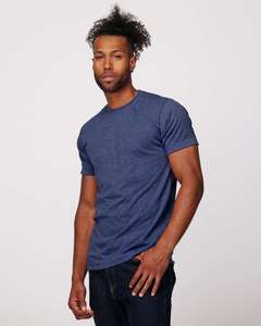 Nouvelle mode personnalisée 100% coton poly mélange écologique séchage rapide ultra doux respirant chiné rouge col rond T-Shirt élégant - Product Image 5