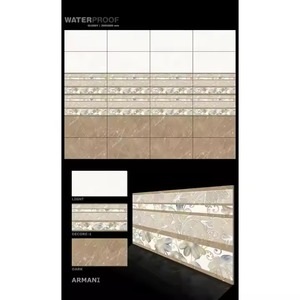 Carreaux muraux à motif de fleurs à jet d'encre numérique émaillé de haute qualité 12x24 30x60cm 300x600mm pour hall extérieur salle de bain intérieure brique réfractaire - Product Image 2