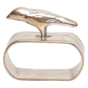 แหวนรองผ้าเช็ดปากทองเหลืองแบบขายส่ง สไตล์อเมริกัน ผิวแบบตอกลายและขัดเงา ของตกแต่งโต๊ะสำหรับงานปาร์ตี้และงานอีเว้นท์ - Product Image 2