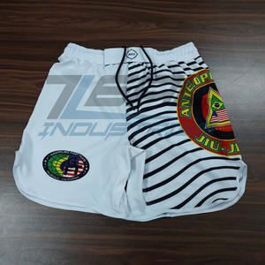 MMA short lourd léger micro stretch micro sergé combat grapping bjj shorts logos personnalisés impression par sublimation fabriqué au Pakistan - Product Image 1