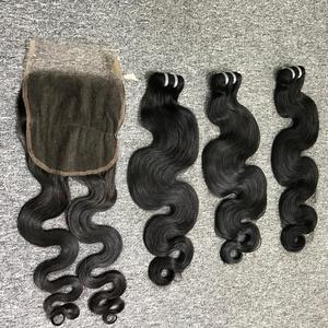 Conjunto completo de cabello ondulado, cabello humano 100%, cabello crudo Camboyano de un donante - Product Image 1