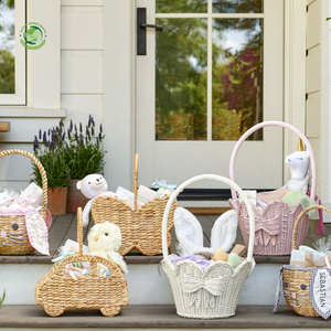 Cesta de Pascua en forma de mariposa, accesorios para el hogar Materiales naturales que son seguros para la salud y estéticamente agradables - Product Image 5