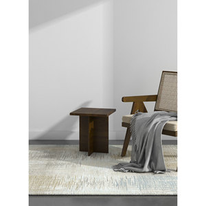 Uvenuti Beige & <b>Brown</b> Hand Knotted <b>Wool</b> & Bamboo Silk Rug Abstract Pattern for Home Use-Jaipur Rugs ZA (1532) - Product Image 5