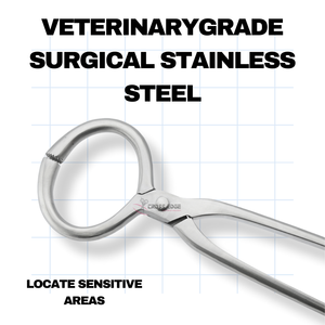 Probador de pezuñas de detección de laminitis, herramienta de herrador, forma redonda, probador de pezuñas largas de garganta de 4,5 pulgadas, uso veterinario equino - Product Image 3