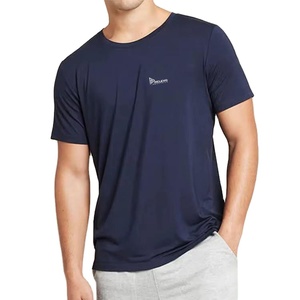 Camiseta Azul de Manga Corta para Hombre con Logotipo Personalizado, Lavado Ácido, 100% Algodón, 220g, Alta Calidad, Estilo Casual - Product Image 1