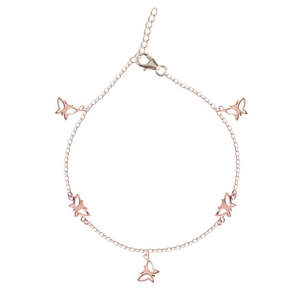 Compre Tobilleras/Payals de Plata 925 100% Auténtica para Mujeres y Niñas, Chapadas en Oro de 14k con un Bonito Diamante, Material Principal: Oro - Product Image 1