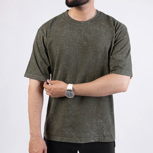 Custom Heavy Oversized 100% Cotton Men's <b>T</b>-<b>Shirt</b> High Quality Loose <b>Garden</b> Neck White Blank Plain Worested Fabric Type - Product Image 2
