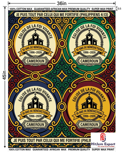 Custom African Wax Print Fabric Manufacturer Church Anniversary Convention Uniform Celebration Textile Supplier OEM ODM - Product Image 1