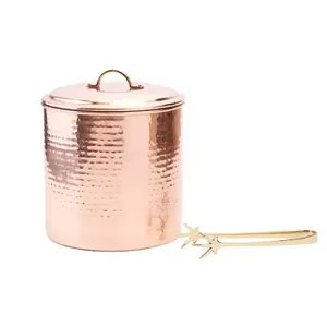 Simple Look Stainless Steel Finished Ice <b>Bucket</b> With Lid for Restaurant Bar <b>Champagne</b> Ice Serving Use Ice <b>Bucket</b> With Handle - Product Image 5
