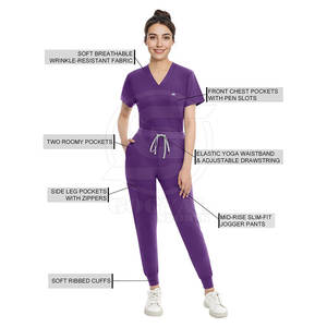 Good Selling New Style <b>Women</b> Medical Scrub Suits Light <b>Weight</b> Plus Size Medical Scrub Suits - Product Image 3