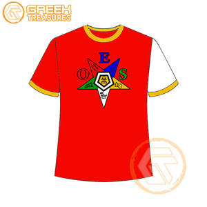 T-shirt Ordre de l'étoile de l'Est en gros Vêtements en jersey de coton T-shirt OES respirant de haute qualité Vêtements grecs pour femmes - Product Image 1