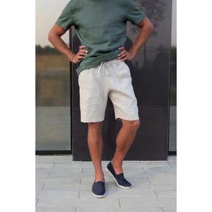Short en lin biologique pour homme Vêtements en lin naturel Short en lin biologique pour homme - Product Image 4