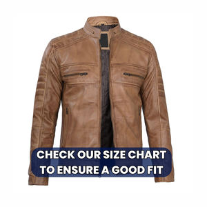 Veste en cuir véritable de couleur unie d'hiver pour hommes coupe-vent respirante écologique décontractée couleur personnalisée OEM - Product Image 3