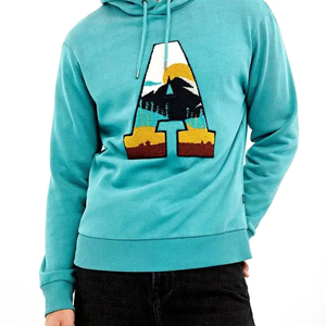 Pull à capuche d'hiver pour homme en polaire polyester/coton, coupe classique, avec poche, respirant, imprimé numérique, prix bas, vente en gros - Product Image 5