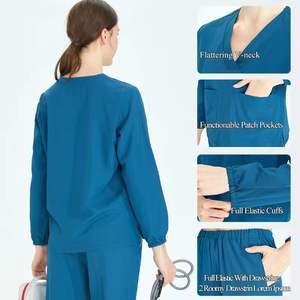 Conjuntos de uniformes médicos, ropa de Cirugía de enfermera, ropa de personal de clínica de Hospital, 100% de algodón para hombres y mujeres - Product Image 6