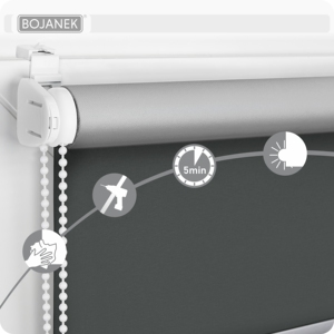 Persianas Verticales BOJANEK ROLL THERMO Personalizables con Cuentas Decorativas, Tela de Poliéster, Aislamiento Térmico, Control de Luz y Oscurecimiento - Product Image 2