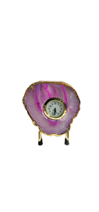 El último producto de 2024 Atractivo reloj de posavasos de ágata blanca Rodajas de cristal a la venta Comprar en línea de cristales Amayra Export India - Product Image 5