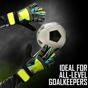 Gants de football de qualité professionnelle Latex allemand 4mm avec poignée de contact nouvelle conception OEM fabriqué au Pakistan pour les gardiens de but en plein air - Product Image 4