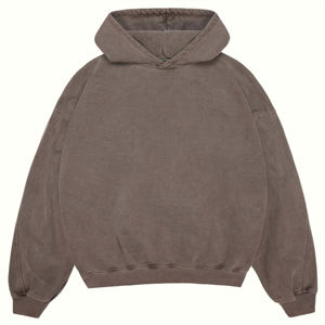 Pull à capuche oversize en éponge française 100% coton pour hommes, poids lourd, conception d'épaule tombante, logo personnalisé imprimé unique hiver - Product Image 6