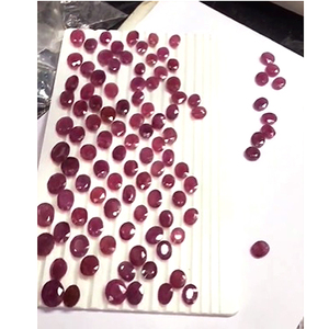 198 pièces de Bangkok verre rempli rubis 10mm à 14mm ovale rond facette 1045 Cts Lot Iroc ventes manik pierres précieuses en vrac US $272 pour tous - Product Image 2