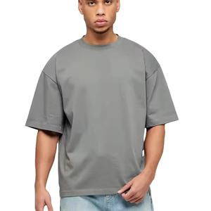 Meilleure qualité poids lourd 100% coton 320 Gsm entièrement épaule tombante hommes t-shirt surdimensionné Logo personnalisé grandes tailles hommes t-shirt personnalisé - Product Image 1