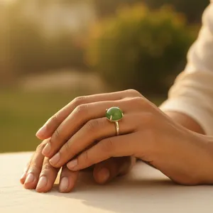 Anillo Hecho a Mano de Plata 925 con Circonita Verde en Forma de Pera, Chapado en Rodio, Joyería Fina para Mujer, Regalo - Product Image 3