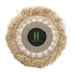 Venta al por mayor personalizado hecho a mano tejido algas marinas multifuncional decoración colgante de pared nuevo patrón de plantas bohemio mejor precio - Product Image 1