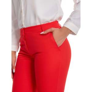 Pantalon crayon taille haute ajusté pour femme, infroissable, respirant, décontracté et professionnel, avec poches, passants de ceinture et ourlet retroussé, taille XL - Product Image 4