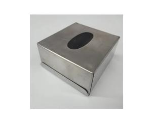 Caja de pañuelos con plata alemana martillada en base de madera Juego de tocador Soporte de caja de pañuelos de metal de acero - Product Image 2