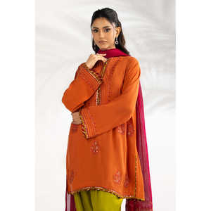 Conjunto de Traje de 3 Piezas Bordado en Seda Natural para Mujer IPSTD-77582 - Product Image 1