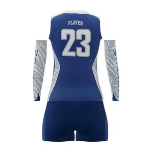 Uniforme de voleibol profesional para mujer, logotipo personalizado impreso, ropa deportiva de equipo de secado rápido, tela de LICRA transpirable - Product Image 6