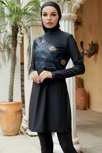 3pcs Full Cover <b>Modest</b> Hijab Muslim <b>Swimwear</b> Swimsuits for Women Ladies Llus <b>Size</b> Sportswear - Product Image 6