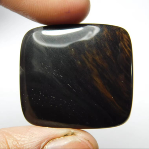 ออบซิเดียนธรรมชาติ Cabochon คุณภาพสูงสุดรูปลักษณ์ที่สวยงามและรูปร่างหินหลวมแฮนด์เมดคุณภาพเยี่ยม 31 เซนติก ( 28*25 มม.) ราคาโรงงาน - Product Image 1