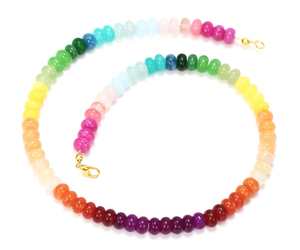 Gargantilla con cuentas Rondelle de cuarzo colorido de alta calidad, collar de piedras preciosas, collar de cuentas de cuarzo sueltas de 7-8mm, joyería de moda fina a granel - Product Image 3