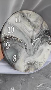 Unique Antique Style Epoxy Resin Digital Electronic <b>Wall</b> <b>Clock</b> <b>for</b> <b>Living</b> <b>Room</b> Kitchen Office-Battery Powered Home Decor Gift - Product Image 2