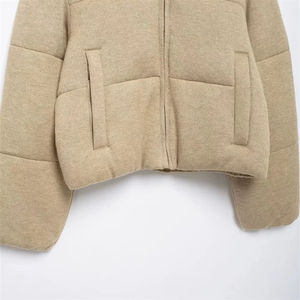 Veste matelassée d'hiver pour homme à logo personnalisé, coupe slim, col montant et logo frontal - Nouveau style tendance, vente en gros - Product Image 4