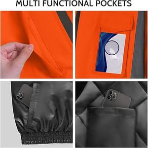 Chaqueta de Seguridad Laboral con Capucha, Impermeable, de Alta Visibilidad y Reflectante, Cargada por Dress Sports - Product Image 5