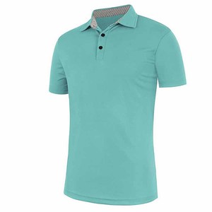 Nouveautés Chemises de golf pour hommes en coton 100% solide, broderie de logo personnalisée, écologiques, séchage rapide, manches courtes, faible MOQ - Product Image 3