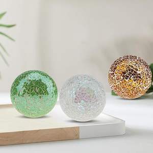 Adornos Navideños de Cristal Mosaico Hechos a Mano, Esferas Decorativas Iluminadas para Árbol de Navidad, Diseño Artístico - Product Image 5