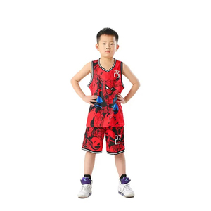 Kit de camiseta de baloncesto de uniforme de baloncesto de diseño personalizado de alta calidad para niños conjunto de uniforme de bola de Beasket - Product Image 4