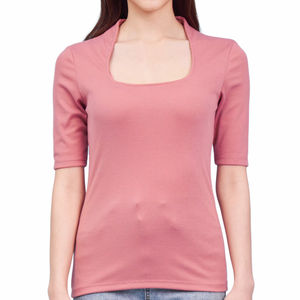 Camiseta de manga corta de verano informal para mujer más vendida 100% algodón cuello cuadrado longitud corta impresión Digital transpirable - Product Image 1