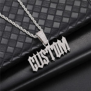 El Mejor Collar Personalizado de Plata de Ley 925 con Nombre y Letra, con Diamantes Cultivados en Laboratorio VVS1 - Product Image 4