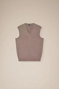 Mode tricot pull pulls OEM hommes sans manches Jacquard tricoté pull tricot gilet - Product Image 3