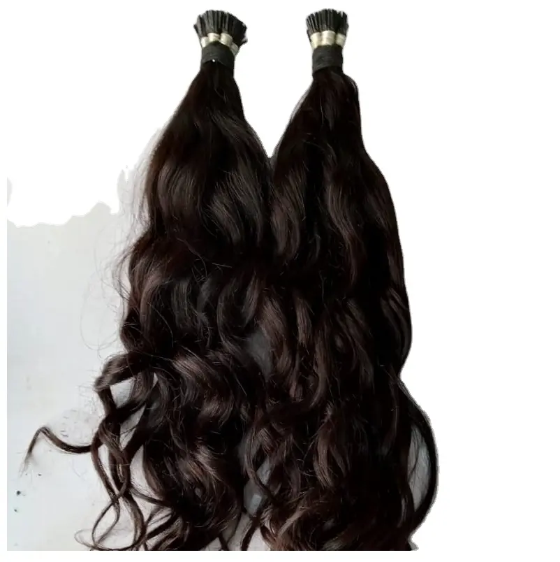 100% Virgin Raw Kinky Curly I-Tips Hair Extension Top Grade Indian Curly Hair Extensions / Human Hair Bundle
