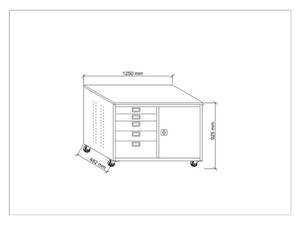 Multi-Functional Modular <b>Tool</b> Cabinet Workbench with Lock System and Wheels – Professional Garage Equipment <b>Tool</b> <b>Trolley</b> - Product Image 6
