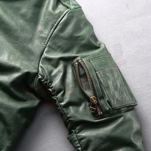 2024 hommes en cuir véritable vers le bas manteaux en cuir veste mode manteau décontracté moto motard vestes - Product Image 2