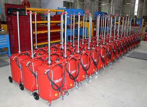 Réservoir de vidange d'huile usagée portable de 20 gallons, vidange d'huile à commande pneumatique, hauteur de l'entonnoir réglable, équipement de service de carburant - Product Image 4