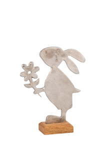 Sculpture de table d'art en métal d'extérieur au design moderne Sculpture décorative pour la maison finie en argent - Product Image 5